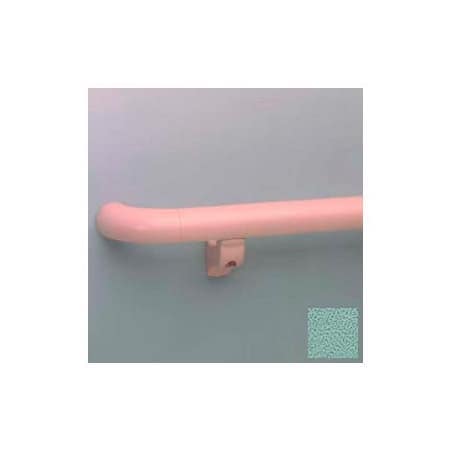 Pawling Round Handrail, 1-1/2" Grip, Aluminum Retainer, 12' Long, Sage Green BR-1200-12-371